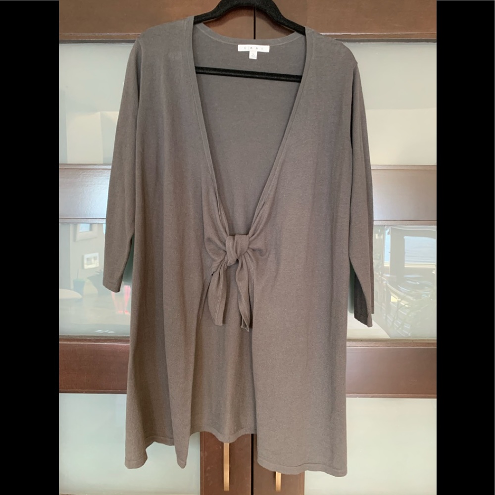 CAbi tie-front sweater